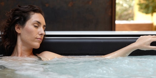 The Cube Hot Tub has comfortable headrests