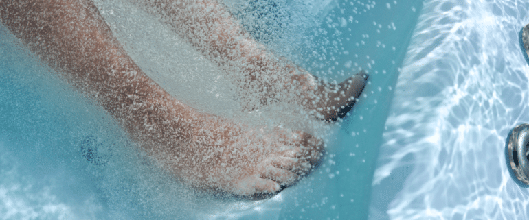 The Touch Hot Tub can do relaxing foot massages